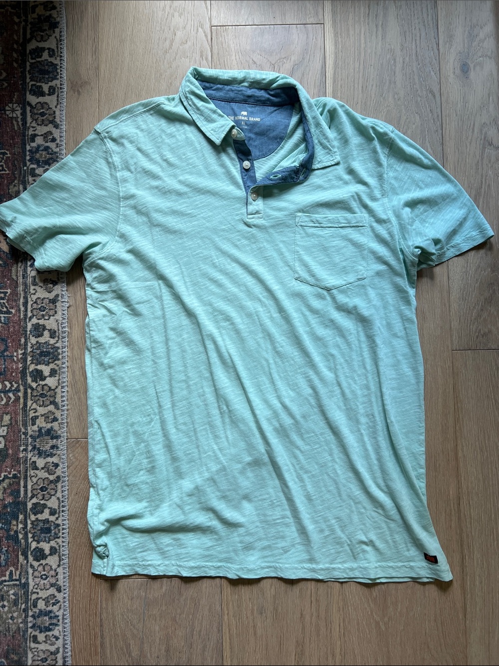 The Normal Brand Light Mint Green Polo with Chest Pocket